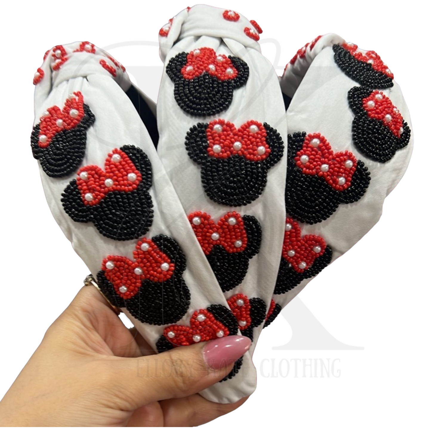 Headband - Red Polka Dot Bow Mouse