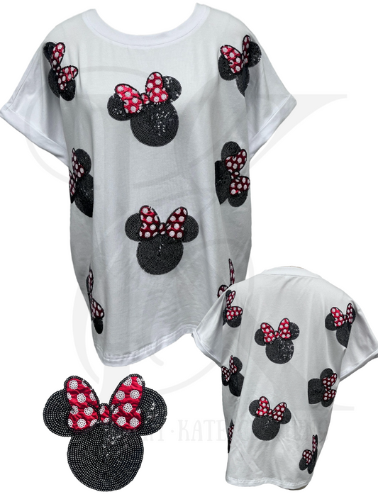 RTS - Bow Mouse & Sequins Tee - Kids