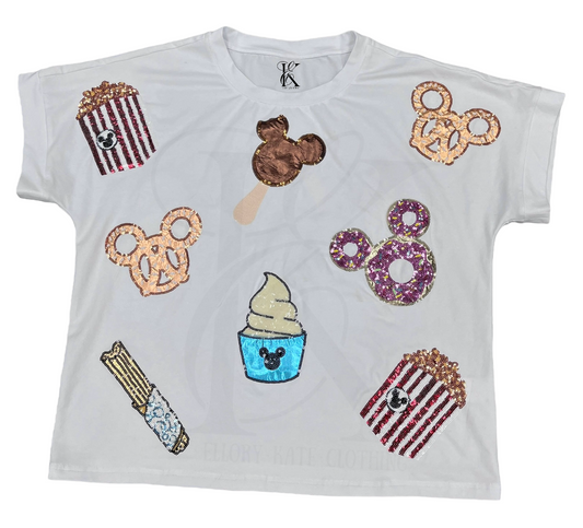 RTS - SNACKS Sequin - Tee - Kids